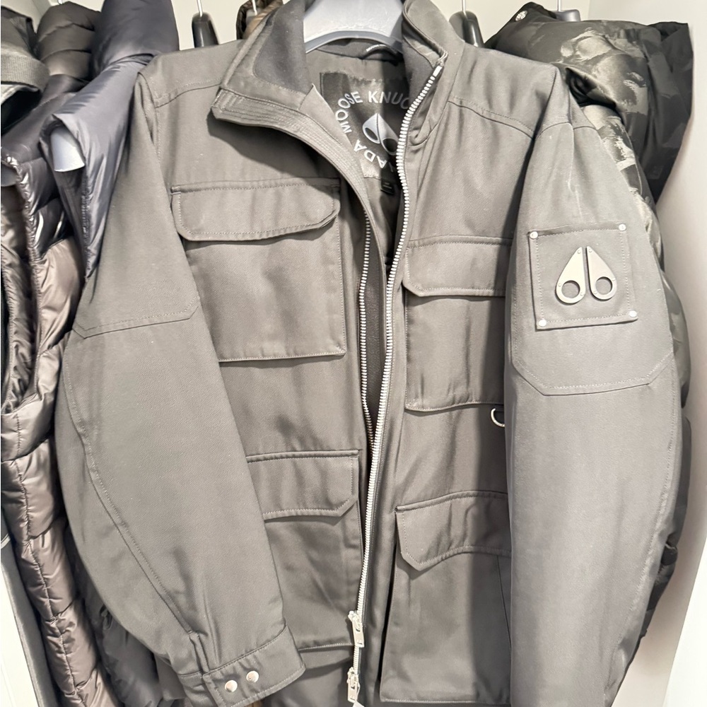 Moose Knuckles Charcoal Military Jacket